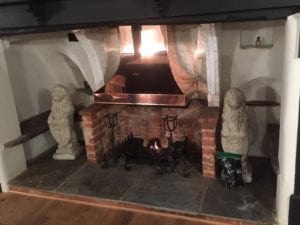 Custom-Made Canopies - Canopy in Polished Copper Made by Camelot Real Fires