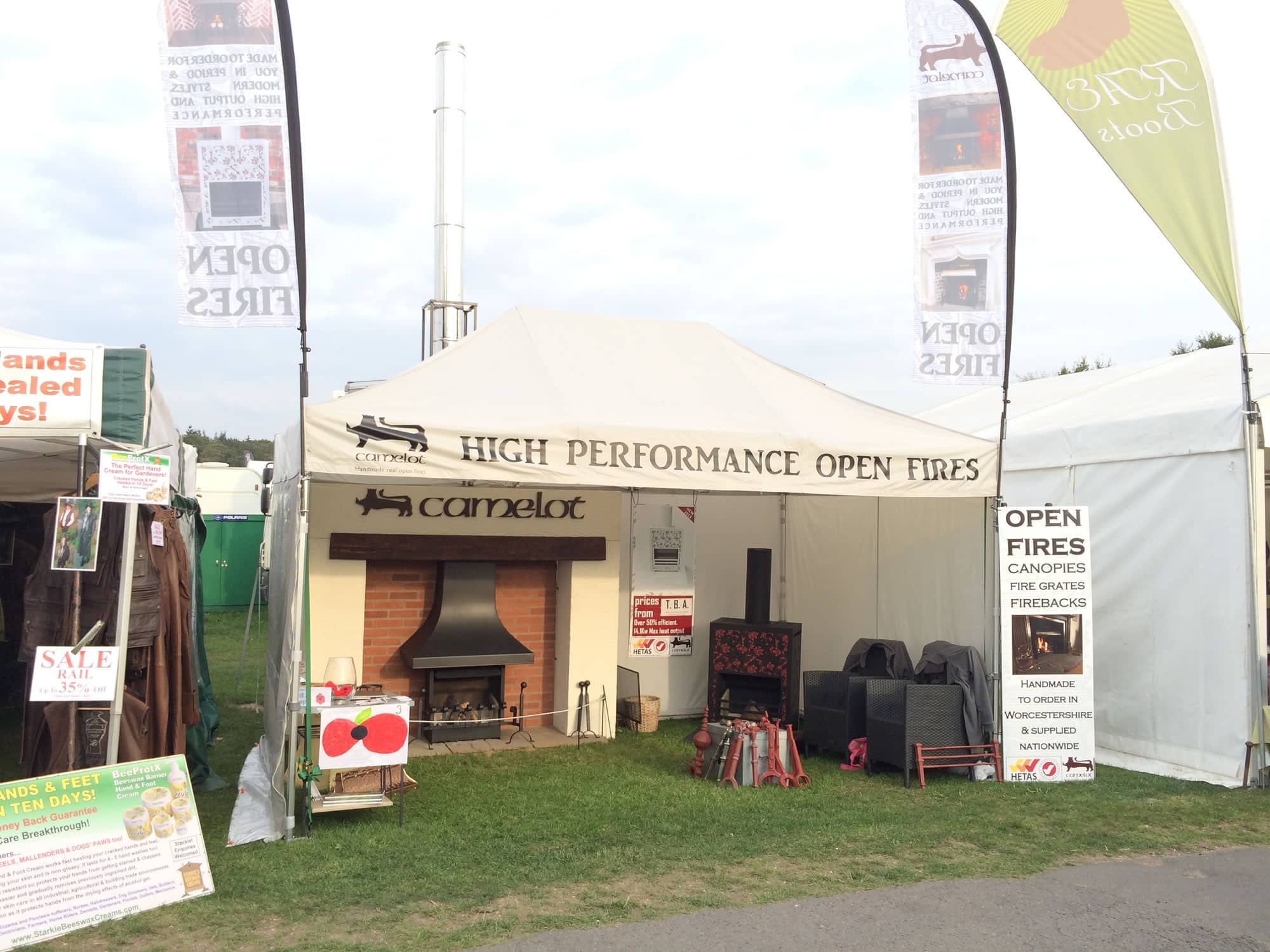 Camelot Real Fires at Worcestershire Shows