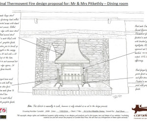 Open Fire Design project 1 Sketch Design sketch of anniversary edition thermovent
